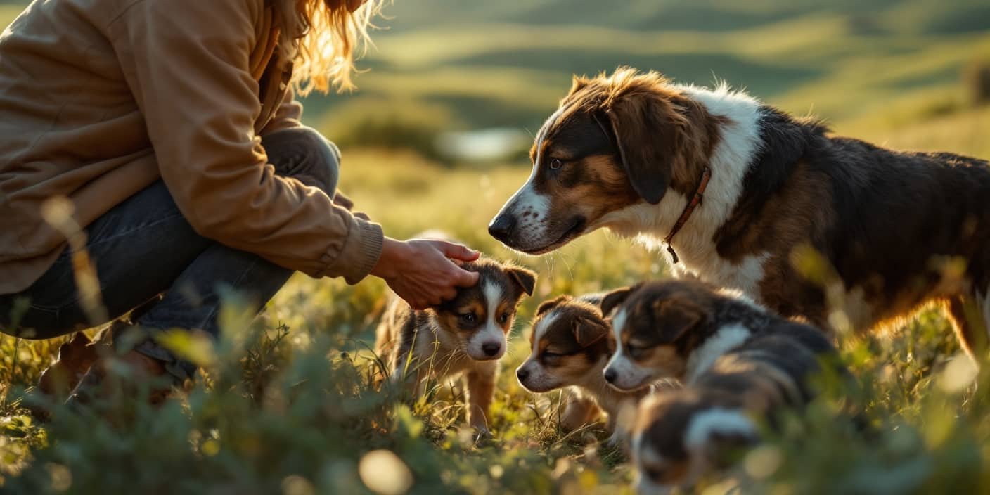 Working gun dogs in the field